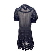 Chanel Black Lace Short Sleeves Dress #40